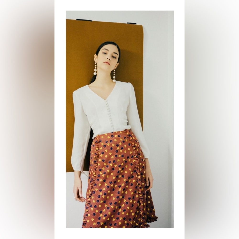 NWT Petite Studio Laila floral printed skirt Sz XS